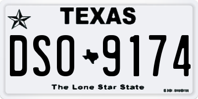 TX license plate DSO9174