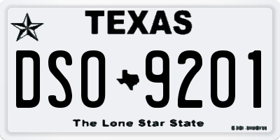 TX license plate DSO9201