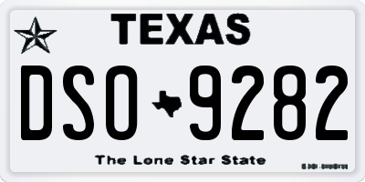 TX license plate DSO9282
