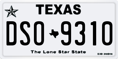 TX license plate DSO9310