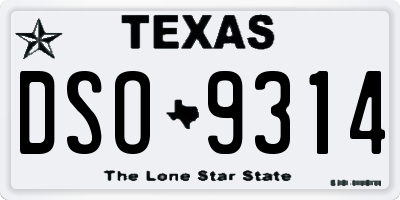 TX license plate DSO9314
