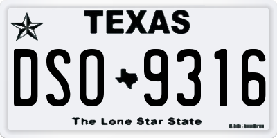 TX license plate DSO9316