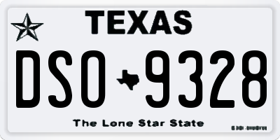 TX license plate DSO9328