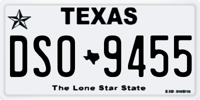 TX license plate DSO9455