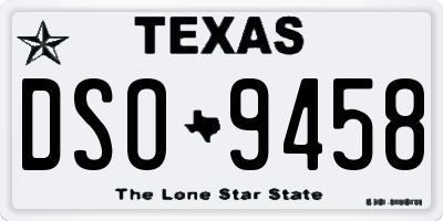 TX license plate DSO9458