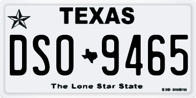 TX license plate DSO9465