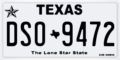 TX license plate DSO9472