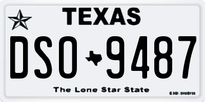 TX license plate DSO9487
