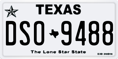 TX license plate DSO9488