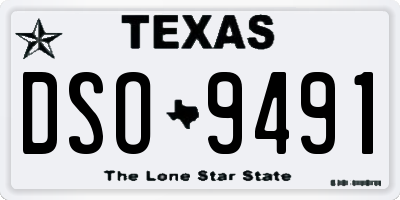 TX license plate DSO9491