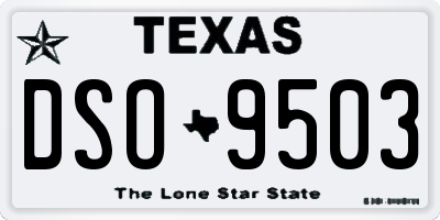 TX license plate DSO9503