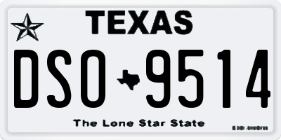 TX license plate DSO9514