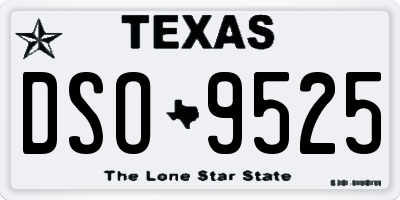 TX license plate DSO9525