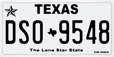 TX license plate DSO9548