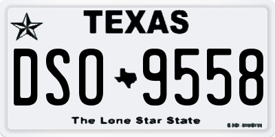 TX license plate DSO9558