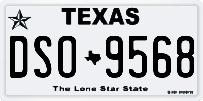 TX license plate DSO9568