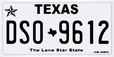 TX license plate DSO9612