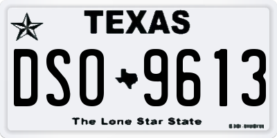 TX license plate DSO9613