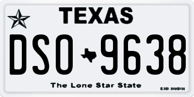 TX license plate DSO9638