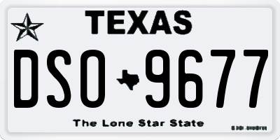TX license plate DSO9677