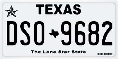 TX license plate DSO9682