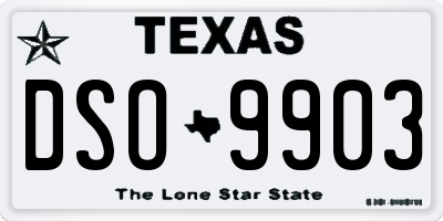TX license plate DSO9903