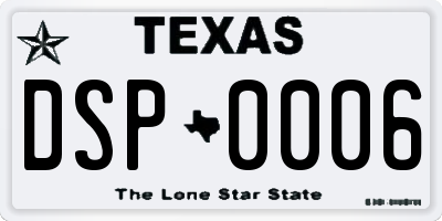 TX license plate DSP0006