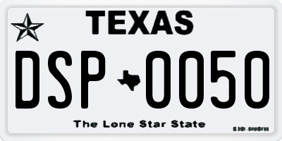 TX license plate DSP0050