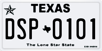 TX license plate DSP0101