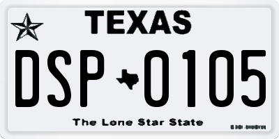 TX license plate DSP0105