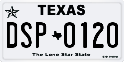 TX license plate DSP0120