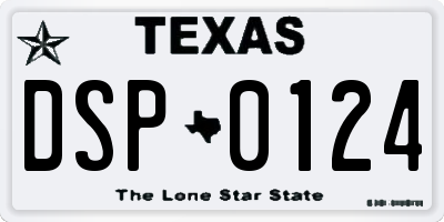 TX license plate DSP0124