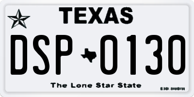 TX license plate DSP0130