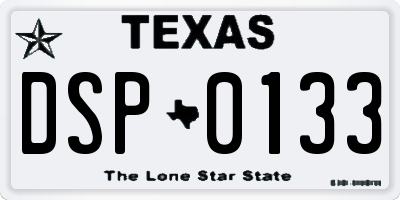 TX license plate DSP0133