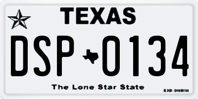 TX license plate DSP0134