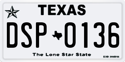 TX license plate DSP0136