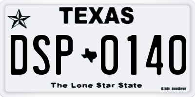 TX license plate DSP0140