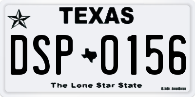 TX license plate DSP0156