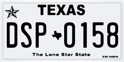 TX license plate DSP0158