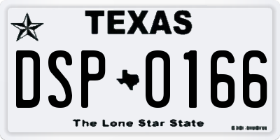 TX license plate DSP0166