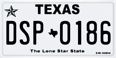 TX license plate DSP0186