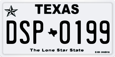 TX license plate DSP0199