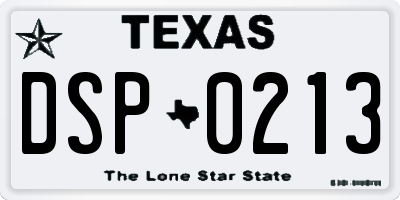 TX license plate DSP0213