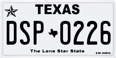 TX license plate DSP0226