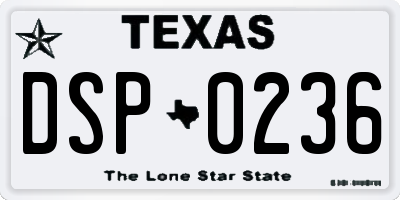 TX license plate DSP0236