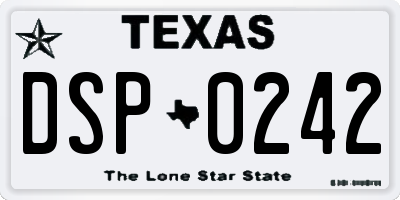 TX license plate DSP0242