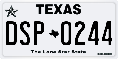 TX license plate DSP0244