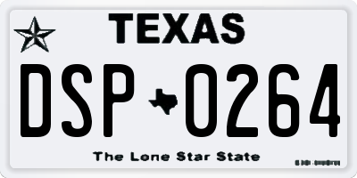 TX license plate DSP0264
