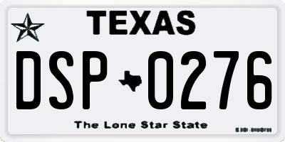 TX license plate DSP0276