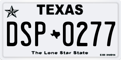 TX license plate DSP0277